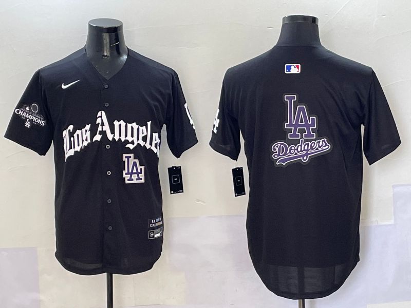 Men Los Angeles Dodgers Blank Black Five generations Joint Name 2025 Nike MLB Jersey style 80->los angeles dodgers->MLB Jersey